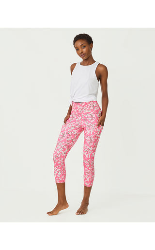 UPF 50+ Luxletic Weekender High Rise Crop Legging - Confetti Pink Crossgrain Lil Liza