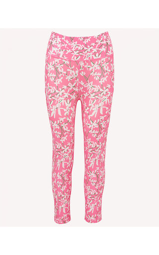 UPF 50+ Luxletic Weekender High Rise Crop Legging - Confetti Pink Crossgrain Lil Liza