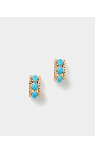 Sunshine Grove Hoop Earrings - Turquoise Tide