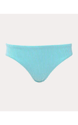 Betie Bikini Bottom - Capri Blue Seersucker Stripe