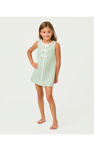 Girls Mini Aria Shift - Capri Blue Fantasy Boucle