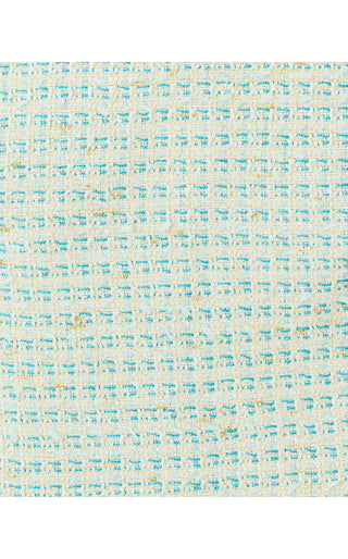 Girls Mini Rohana Boucle Jacket - Capri Blue Fantasy Boucle