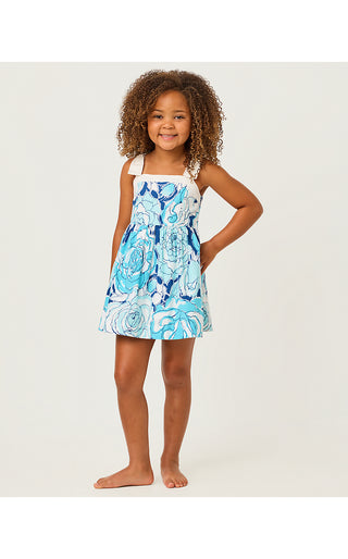 Girls Mini Cheri Dress - Capri Blue Rosanna