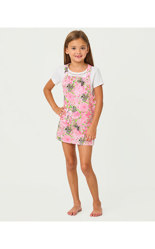 Girls Varney Overall Dress - Pistachio Macaron Bees Knees