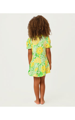 Girl Mini Bingley Dress - Crocodile Green Mumbo Jumbo M Girl Mini Bingley Dress - Crocodile Green Mumbo Jumbo M