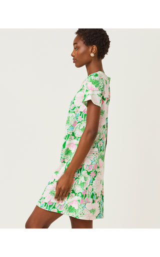 Cody Short Sleeve Dress - Putting Green Poppyland