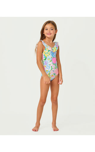 Girls UPF 50+ Janah Swimsuit - Multi Lilly Garden