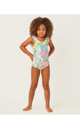 Girls UPF 50+ Janah Swimsuit - Multi Lilly Garden
