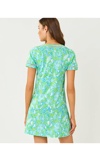 Cody Short Sleeve Dress - Day Dream Blue Throw Me A Line