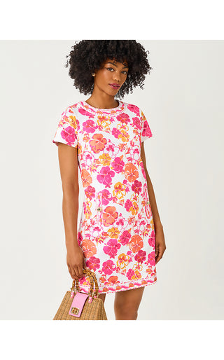 Linnea Shift Dress - Resort White Pansy Fansy Engineered