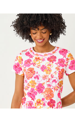 Linnea Shift Dress - Resort White Pansy Fansy Engineered