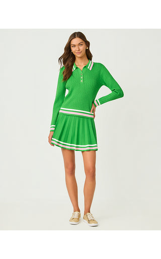 Suzette Sweater - Putting Green X Resort White Tipping
