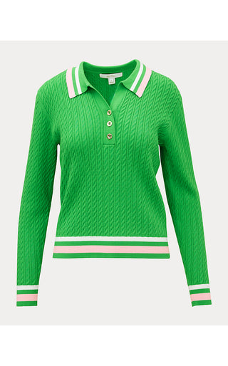 Suzette Sweater - Putting Green X Resort White Tipping