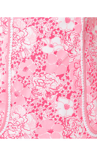 Adetta Short Sleeve Stretch Shift Dress - Conch Shell Pink Burst Of Joy