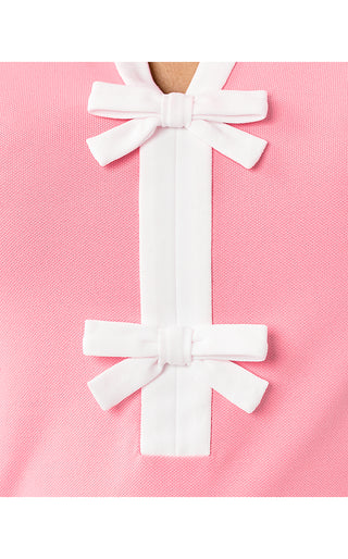 UPF 50+ Luxletic Frida Bow Polo - Conch Shell Pink