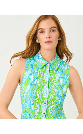 UPF 50+ Luxletic Kathy Dress - Day Dream Blue Throw Me A Line Engineered
