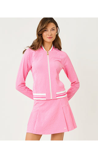 UPF 50+ Luxletic Huxley Skort - Cherry Blossom Pink Mini Performance Gingham