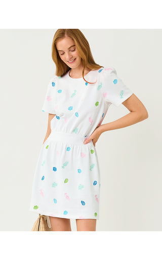 Fenn Dress - Multi Beach Treasure Embroidery