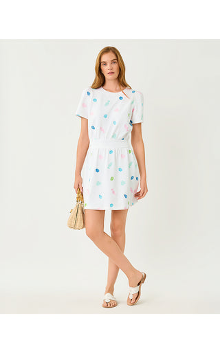 Fenn Dress - Multi Beach Treasure Embroidery