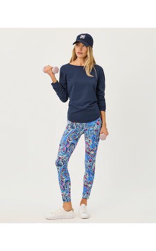 UPF 50+ Luxletic Endurance High Rise Midi Legging- Multi Paisley Parade