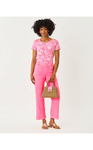 Amiko Linen Pant - Cherry Blossom Pink