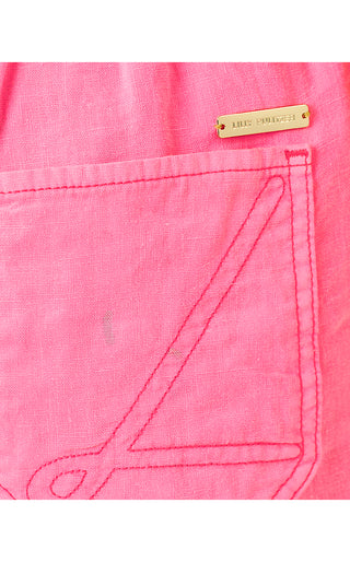 Amiko Linen Pant - Cherry Blossom Pink