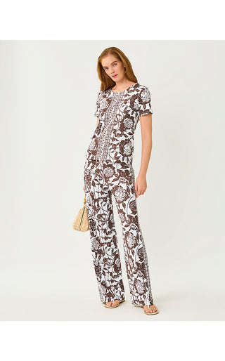 UPF 50+ Demia ChillyLilly Knit Pant - Resort White Marni Engineered