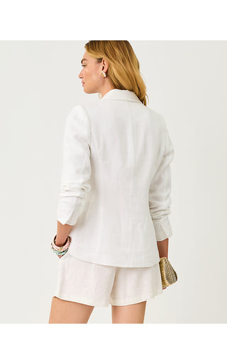 Finnick Linen Blazer - Resort White