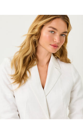 Finnick Linen Blazer - Resort White