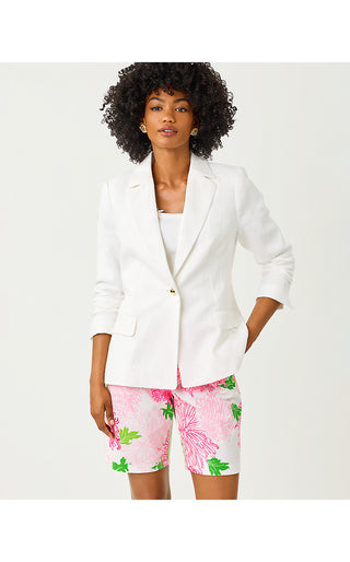 Finnick Linen Blazer - Resort White