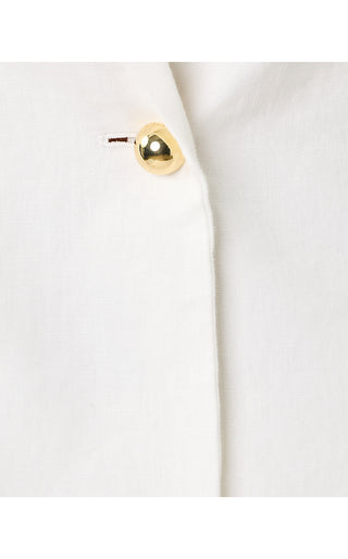 Finnick Linen Blazer - Resort White