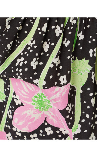 Elsa Silk Top - Onyx Blushing Blooms