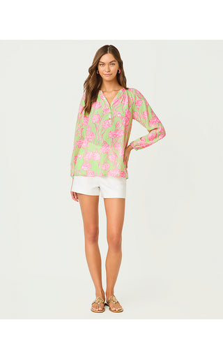 Elsa Silk Top - Pistachio Macaron Alina