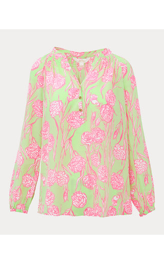 Elsa Silk Top - Pistachio Macaron Alina
