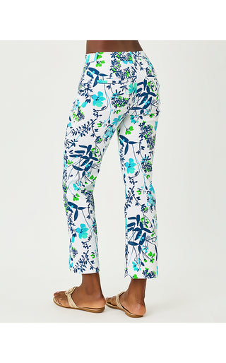 Carwyn Crop Flare Pant - Resort White Sea Blooms