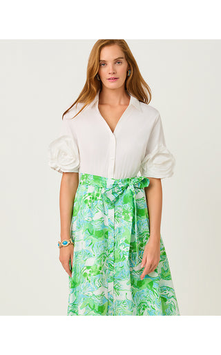 Sonaire Midi Shirtdress - Capri Blue Galloping Gals