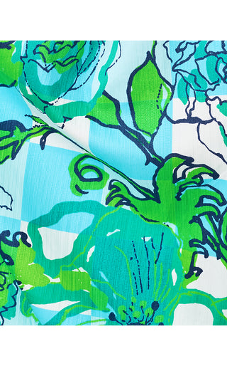 Ivella Maxi Dress - Capri Blue Rousseaus Roses Overlay