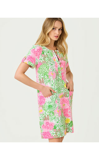Cameron Dress - Resort White Mum Patch