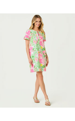 Cameron Dress - Resort White Mum Patch