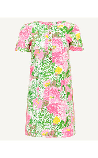 Cameron Dress - Resort White Mum Patch