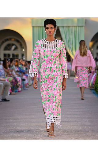 Strothers Stretch Maxi Shift Dress - Putting Green Hannah