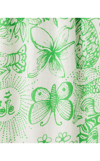 Hadly Short Sleeve Smocked Maxi Dress - Putting Green Fleur De Lilly