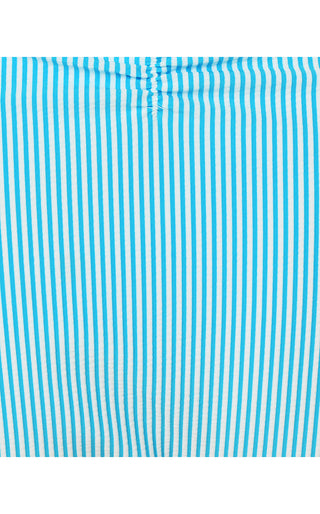 Ketos Bikini Top - Capri Blue Seersucker Stripe