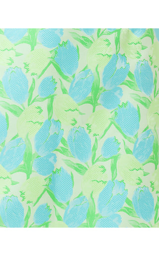 Kels Mini Skirt - Capri Blue Tulip Tango Jacquard