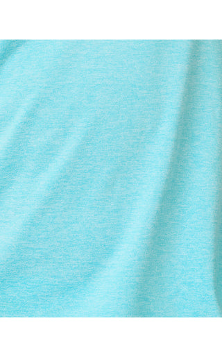 UPF 50+ Dune Sleeveless Polo - Heathered Capri Blue