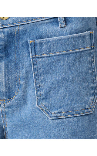 Harleen High Rise Crop Jean - Rosanna Wash