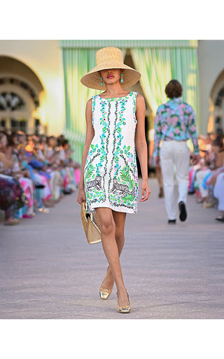 Eleanora Shift Romper - Resort White Royal Zoo Engineered Romper