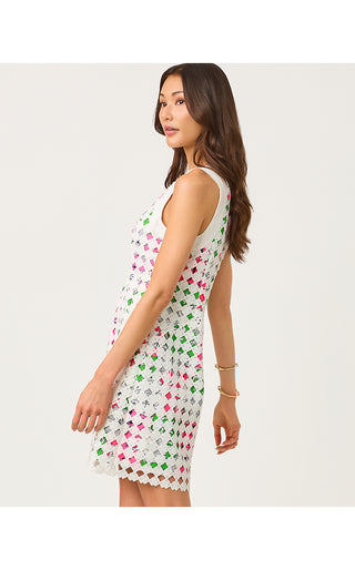 Lydon Lace Shift Dress - Cherry Blossom Pink Chicken Check