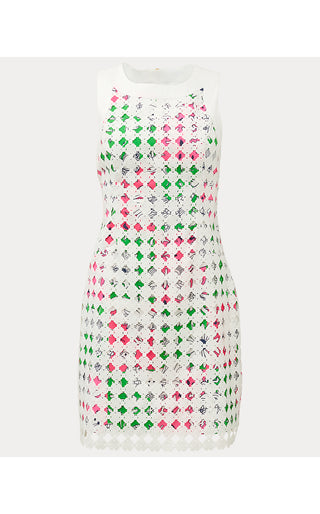 Lydon Lace Shift Dress - Cherry Blossom Pink Chicken Check