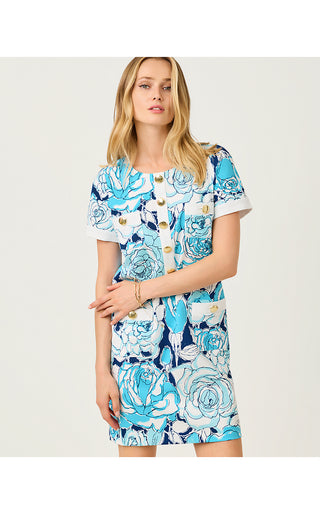 Locklyn Shift Dress - Capri Blue Rosanna